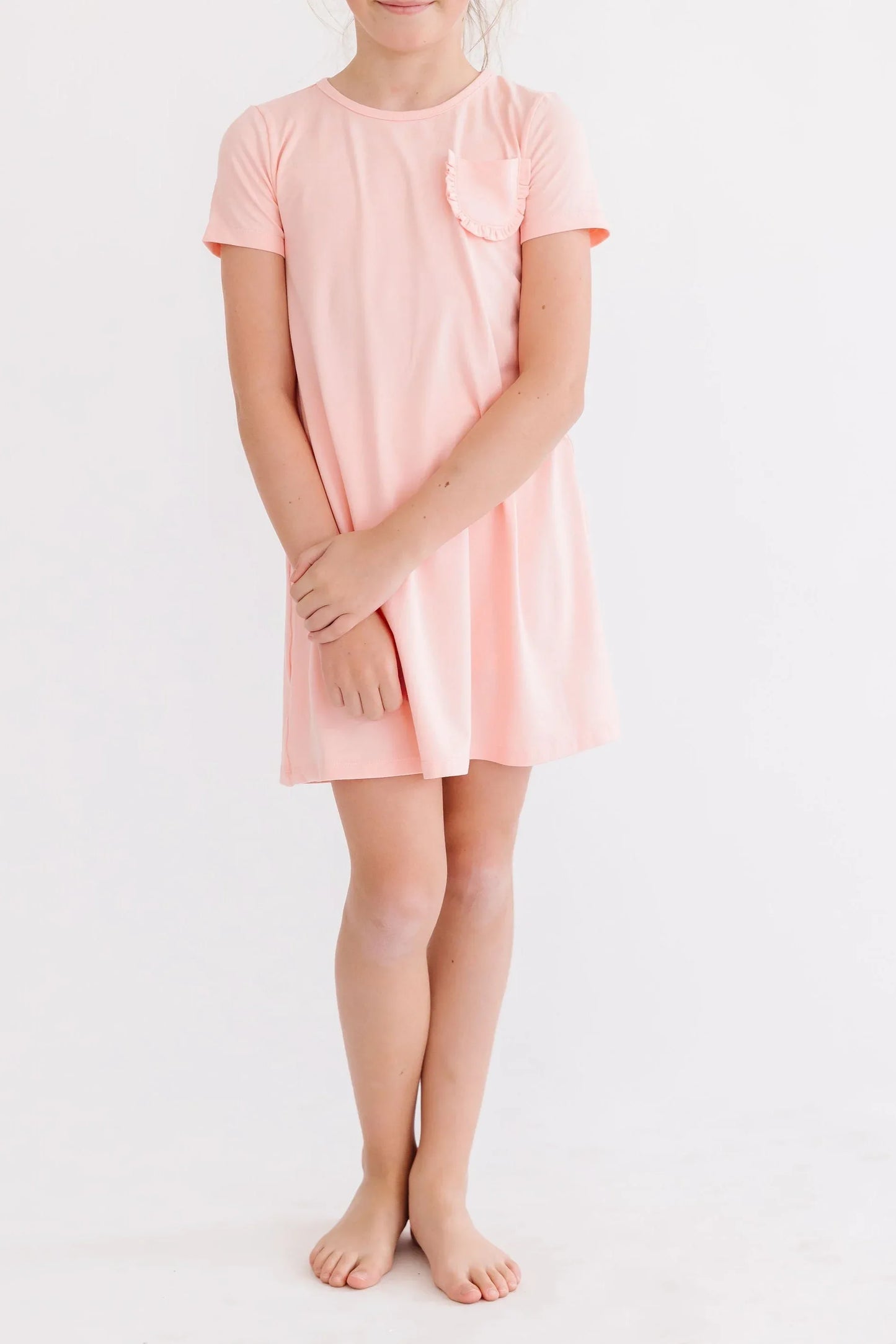 Peach T-Shirt Dress - Mila & Rose ® - Flyclothing LLC