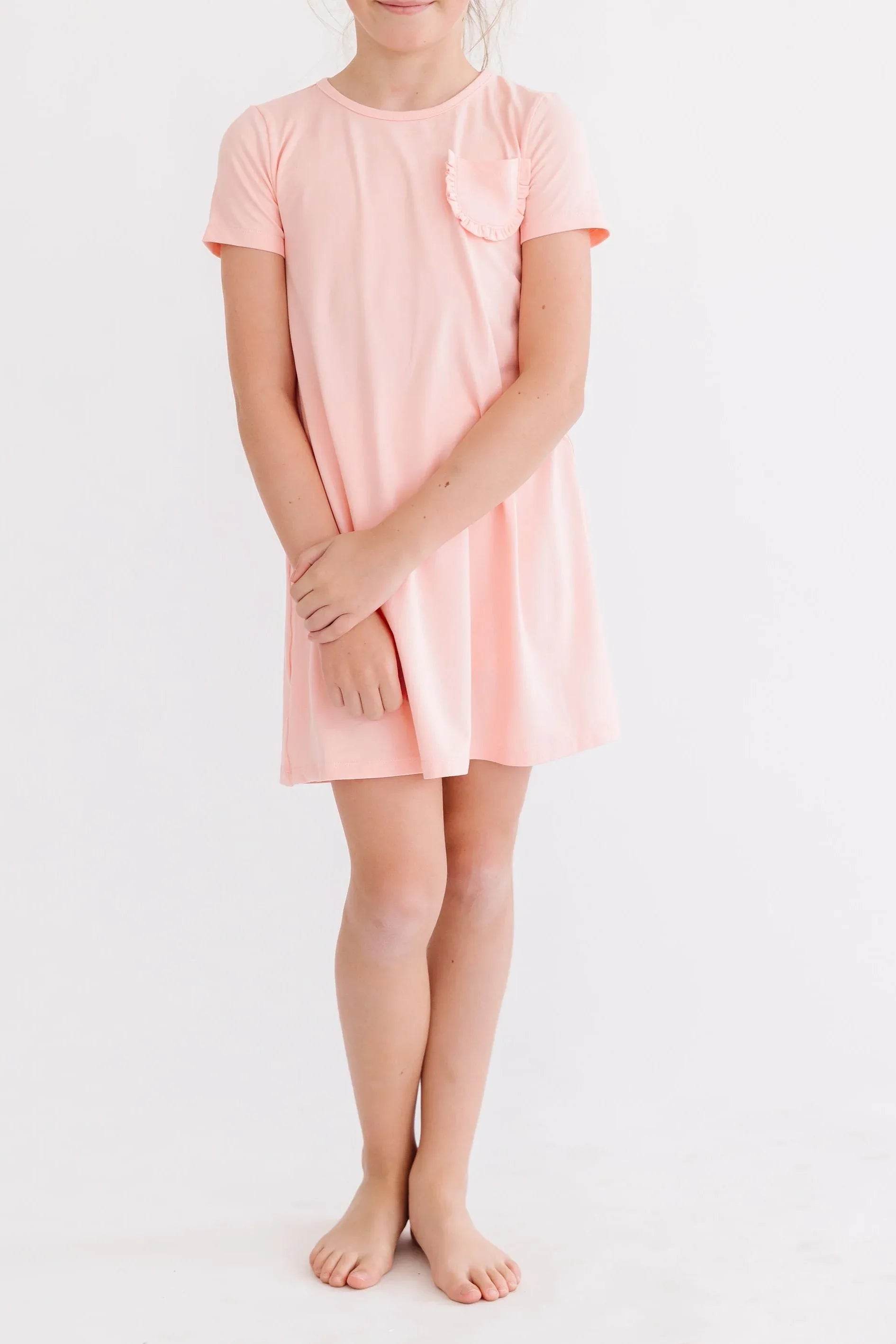 Peach T-Shirt Dress - Mila & Rose ® - Flyclothing LLC