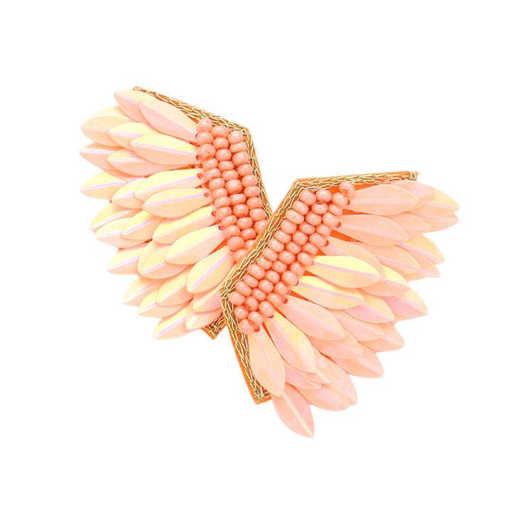 Felt Back Boho Fringe Beaded Earrings - Madeline Love - Flyclothing LLC