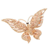 Glass Crystal Butterfly Pin Brooch - Madeline Love - Flyclothing LLC