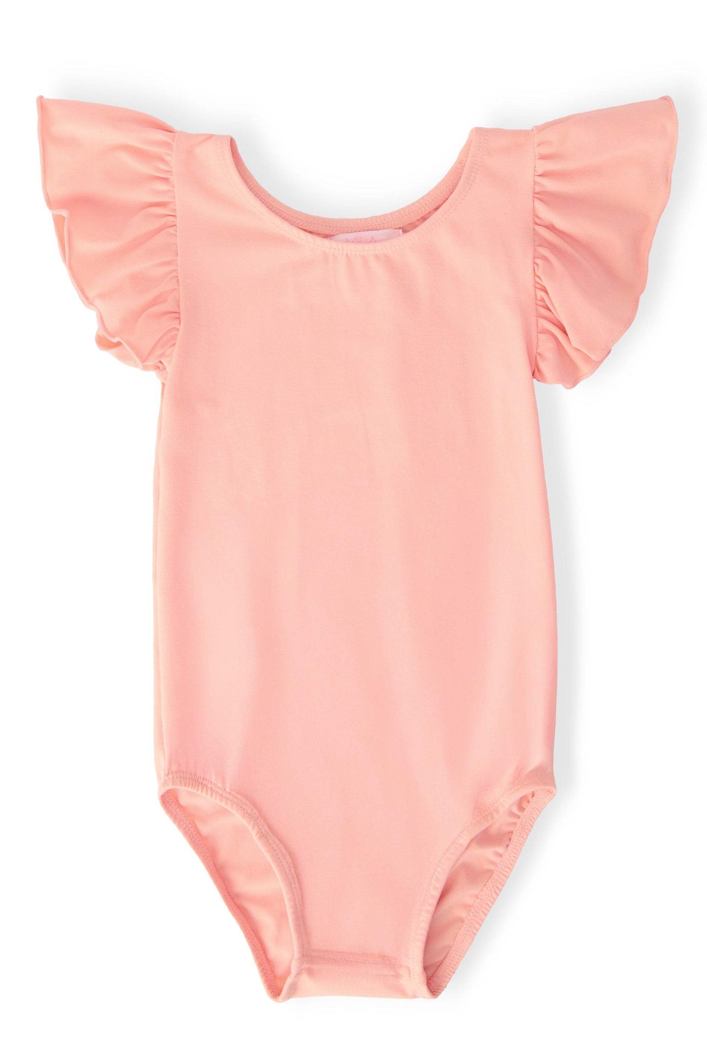 Peach S/S Flutter Sleeve Leotard - Mila & Rose ® - Flyclothing LLC