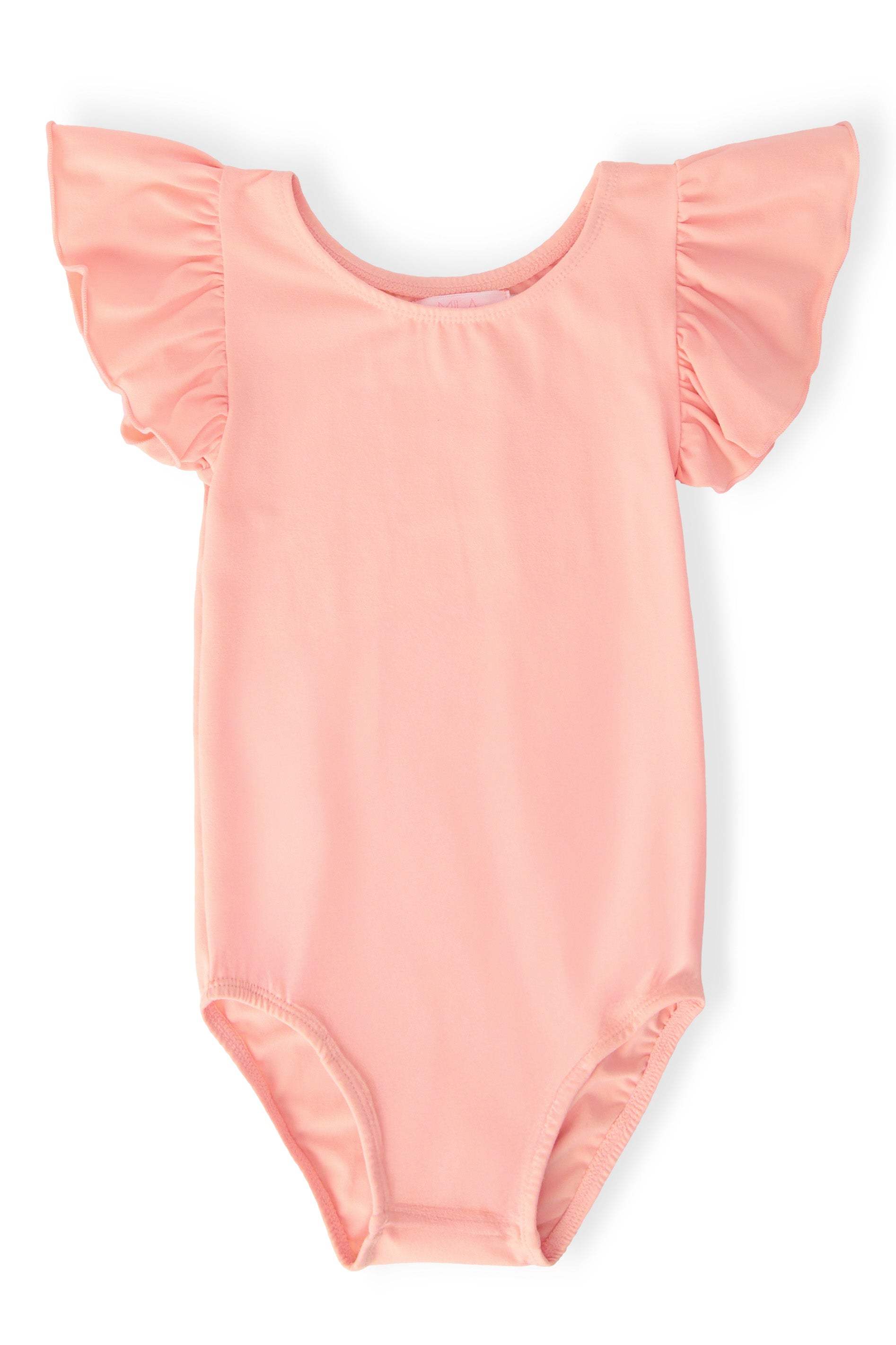 Peach S/S Flutter Sleeve Leotard - Mila & Rose ® - Flyclothing LLC