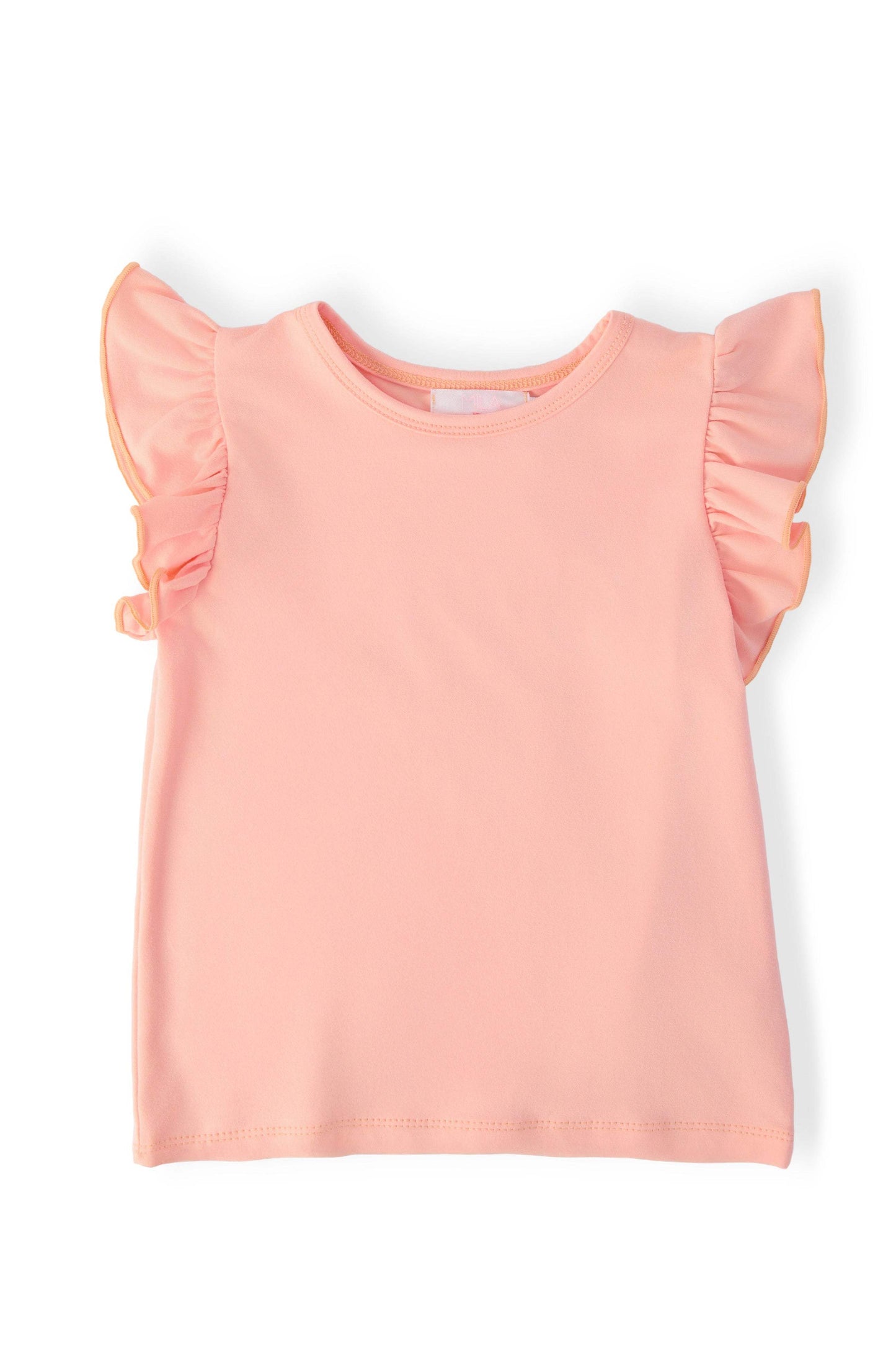 Peach S/S Ruffle Tee - Mila & Rose ® - Flyclothing LLC