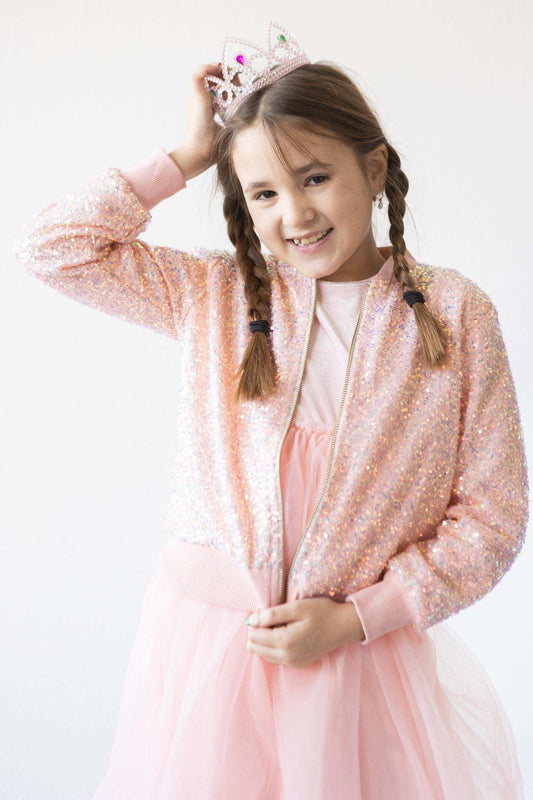 Peach Sequin Jacket - Mila & Rose ® - Flyclothing LLC