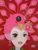 Black Market Art Company Peacock Girl Print