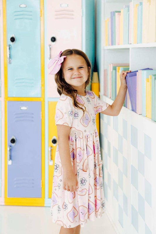 Peanut Butter Jelly Time S/S Pocket Twirl Dress - Mila & Rose ® - Flyclothing LLC