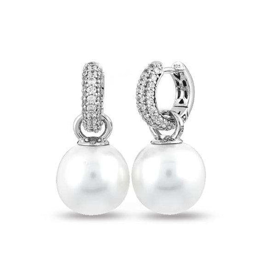 Pearl Hoops - Belle Étoile Jewelry - Flyclothing LLC