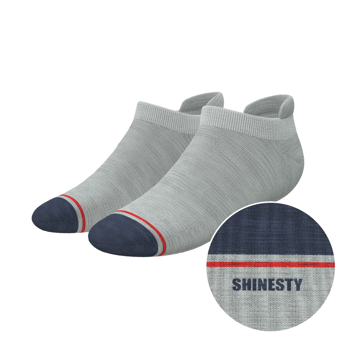 The Pebble | Grey Heel Hammock™ Ankle Socks - Shinesty - Flyclothing LLC