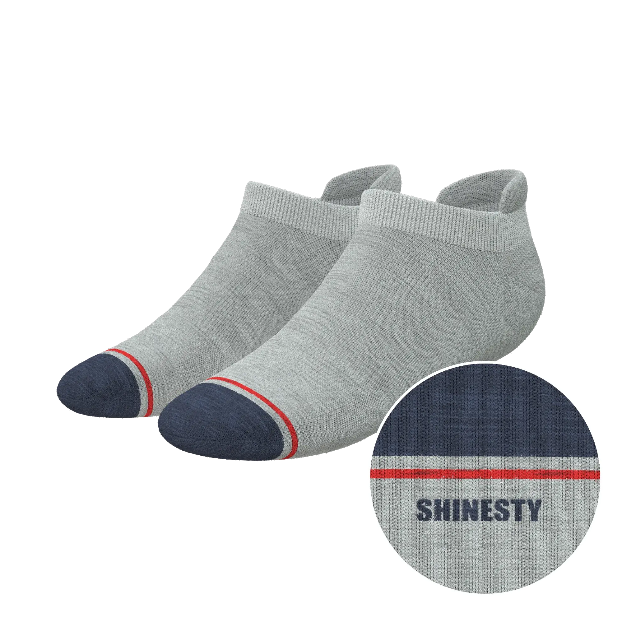 The Pebble | Grey Heel Hammock™ Ankle Socks - Shinesty - Flyclothing LLC