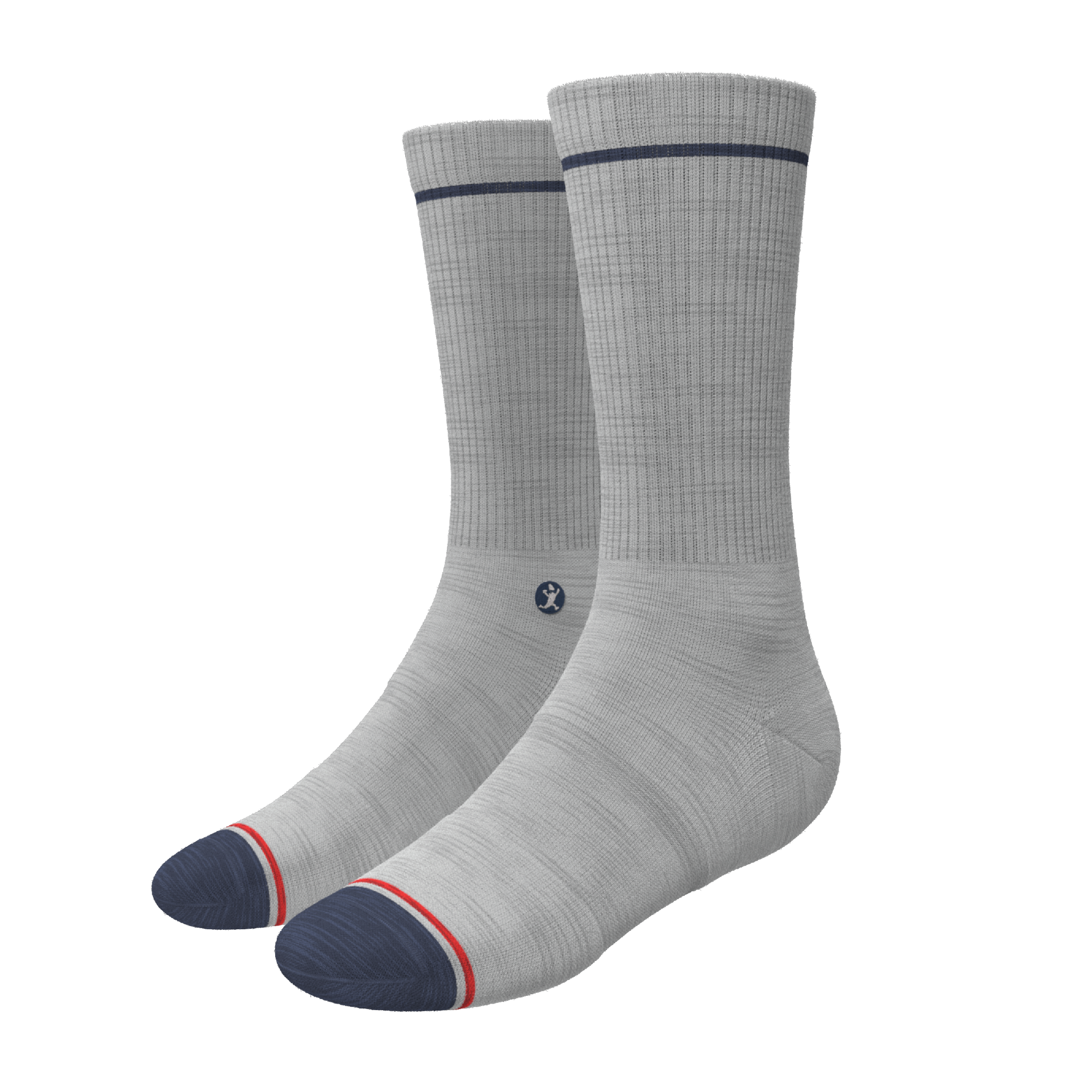 The Pebble | Grey Heel Hammock™ Crew Socks