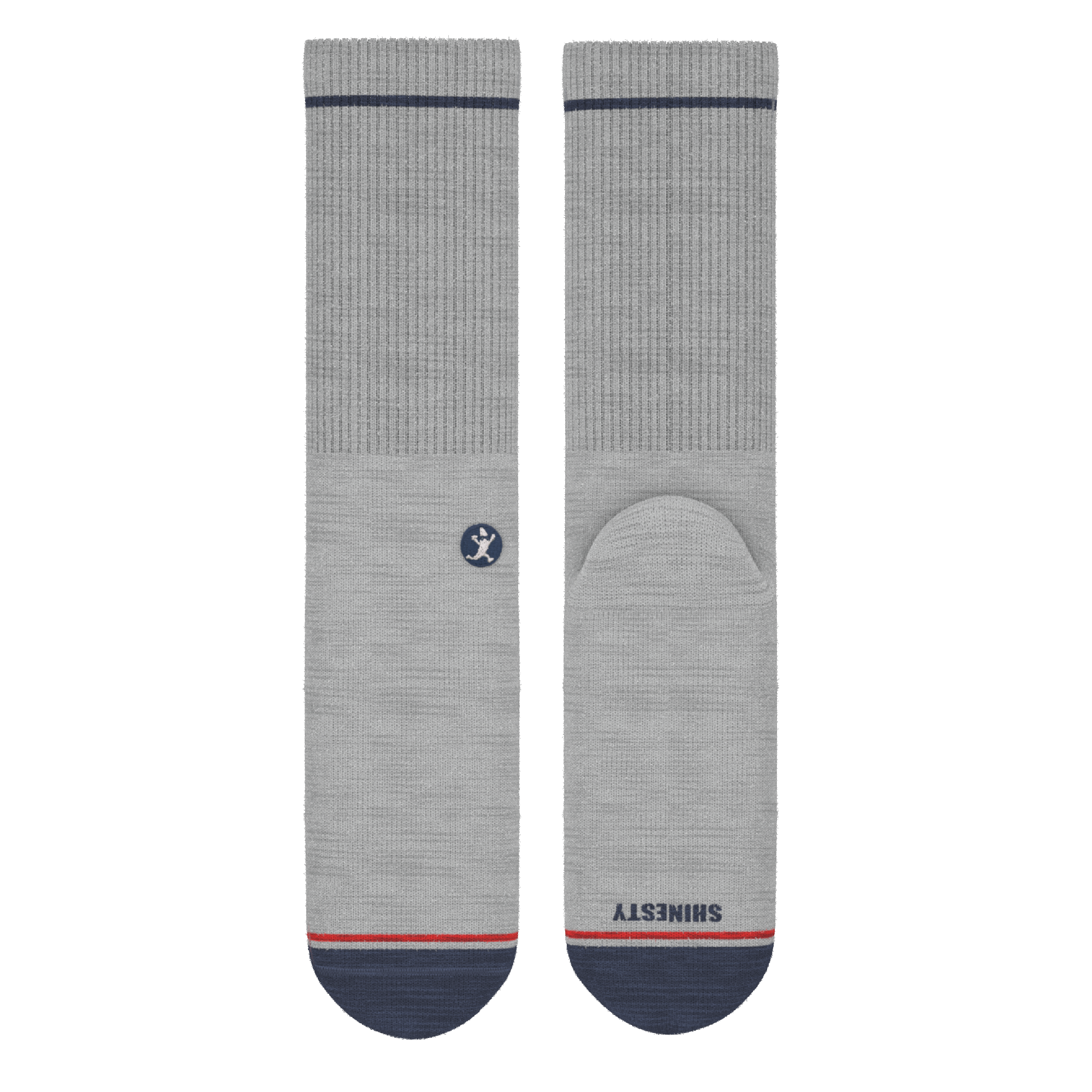 The Pebble | Grey Heel Hammock™ Crew Socks