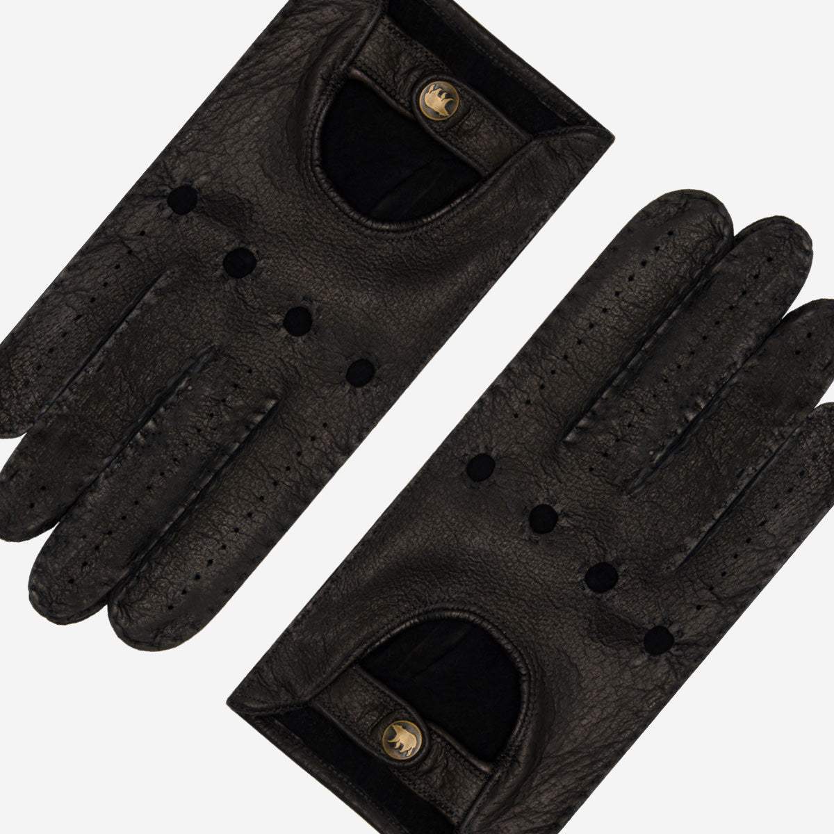 Raffaella (black) – Luxurious Italian peccary driving gloves - Leather Gloves Online - Flyclothing LLC