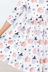 Peek-a-Boo 3/4 Sleeve Pocket Twirl Dress - Mila & Rose ® - Flyclothing LLC