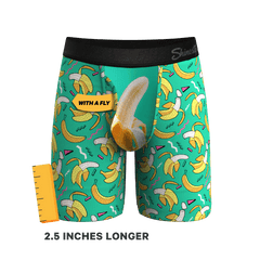 The Peel Deal | Retro Banana Long Leg Ball Hammock® Pouch Underwear With Fly - Shinesty