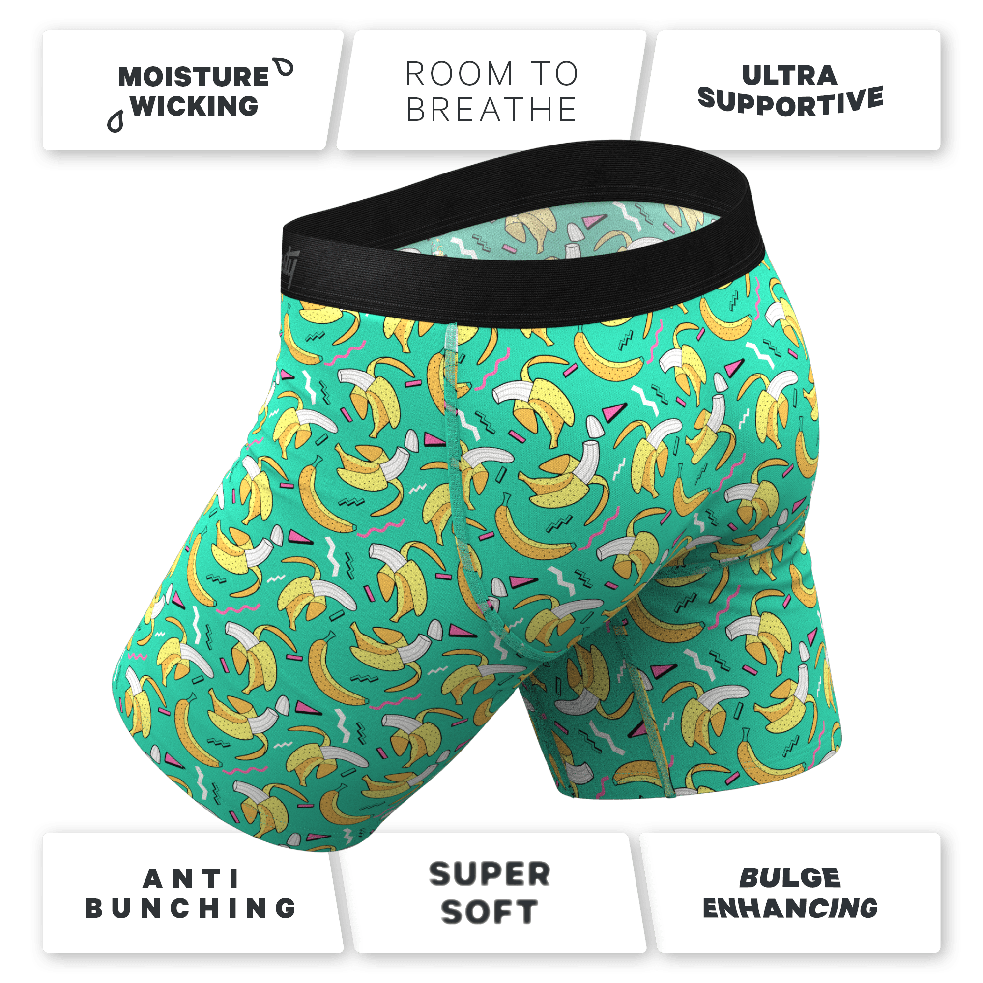 The Peel Deal | Retro Banana Long Leg Ball Hammock® Pouch Underwear With Fly - Shinesty