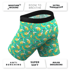 The Peel Deal | Retro Banana Long Leg Ball Hammock® Pouch Underwear With Fly - Shinesty