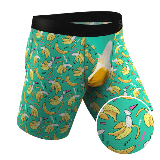 The Peel Deal | Retro Banana Long Leg Ball Hammock® Pouch Underwear With Fly - Shinesty