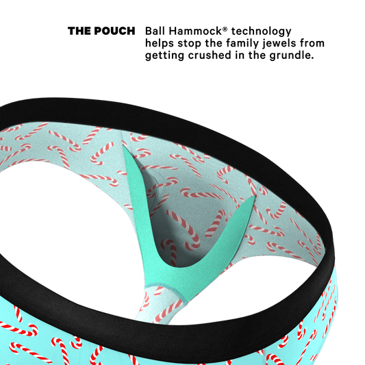 The Peppermint Pimp Canes | Candy Cane Ball Hammock® Pouch Underwear Briefs - Shinesty - Flyclothing LLC