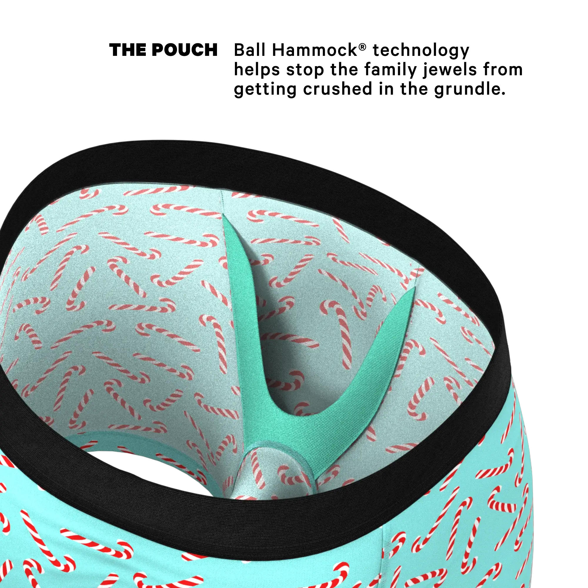The Peppermint Pimp Canes | Candy Cane Ball Hammock® Pouch Underwear - Shinesty - Flyclothing LLC
