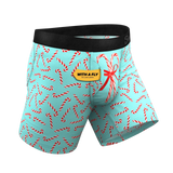 The Peppermint Pimp Canes | Candy Cane Ball Hammock® Pouch Underwear With Fly - Shinesty - Flyclothing LLC
