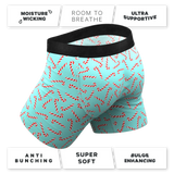 The Peppermint Pimp Canes | Candy Cane Ball Hammock® Pouch Underwear With Fly - Shinesty - Flyclothing LLC
