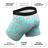 The Peppermint Pimp Canes | Candy Cane Ball Hammock® Pouch Underwear With Fly - Shinesty - Flyclothing LLC