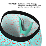 The Peppermint Pimp Canes | Candy Cane Long Leg Ball Hammock® Pouch Underwear With Fly - Shinesty - Flyclothing LLC