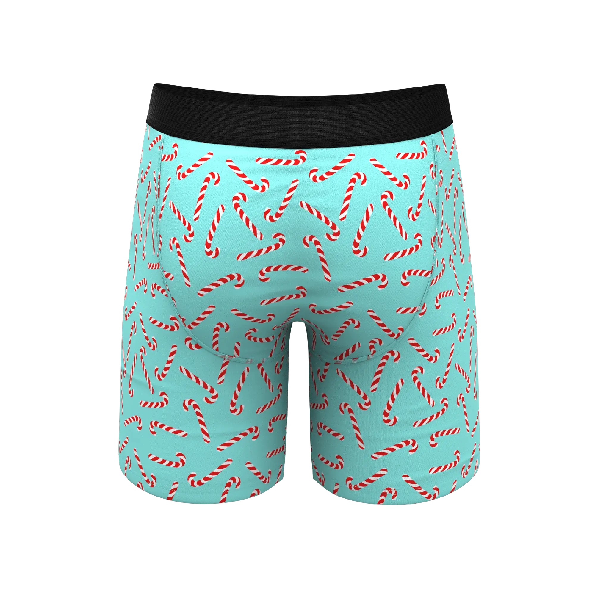 The Peppermint Pimp Canes | Candy Cane Long Leg Ball Hammock® Pouch Underwear With Fly - Shinesty - Flyclothing LLC