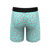 The Peppermint Pimp Canes | Candy Cane Long Leg Ball Hammock® Pouch Underwear With Fly - Shinesty - Flyclothing LLC