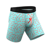 The Peppermint Pimp Canes | Candy Cane Long Leg Ball Hammock® Pouch Underwear With Fly - Shinesty - Flyclothing LLC