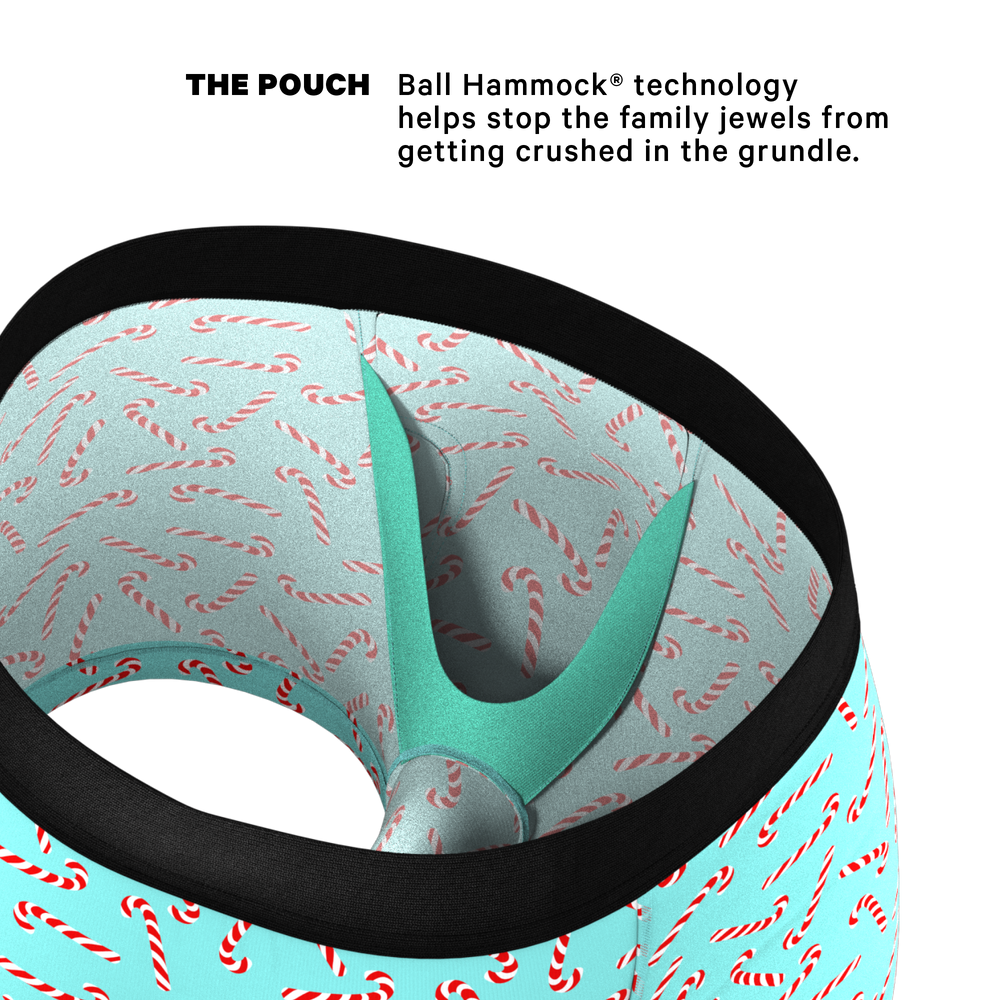 The Peppermint Pimp Canes | Candy Cane Ball Hammock® Pouch Trunks Underwear - Shinesty - Flyclothing LLC