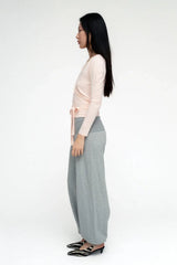 BALLERINA WRAP TOP IN POWDER PINK