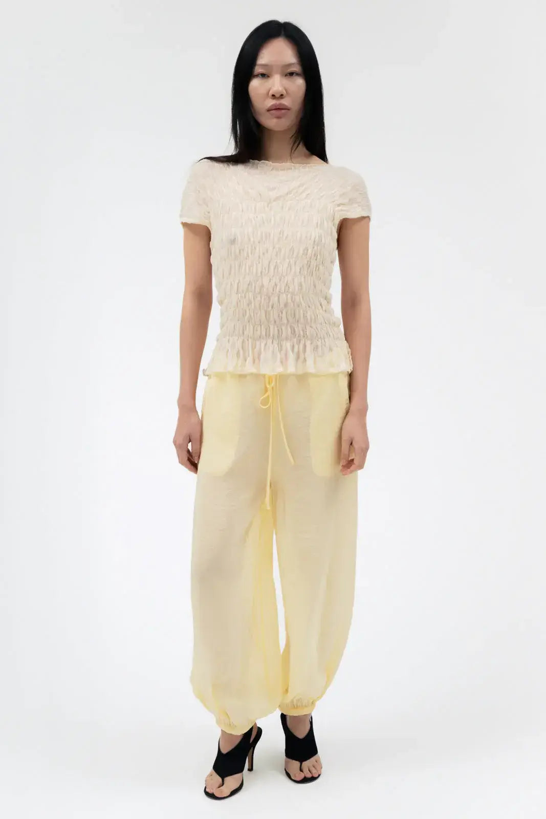 ZORA VOILE PANT IN BUTTER - findmenowthelabel - Flyclothing LLC