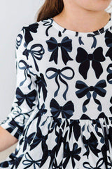 Perfectly Tied 3/4 Sleeve Pocket Twirl Dress - Mila & Rose ® - Flyclothing LLC