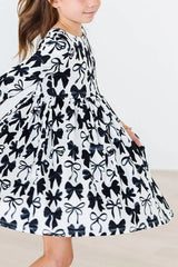 Perfectly Tied 3/4 Sleeve Pocket Twirl Dress - Mila & Rose ® - Flyclothing LLC