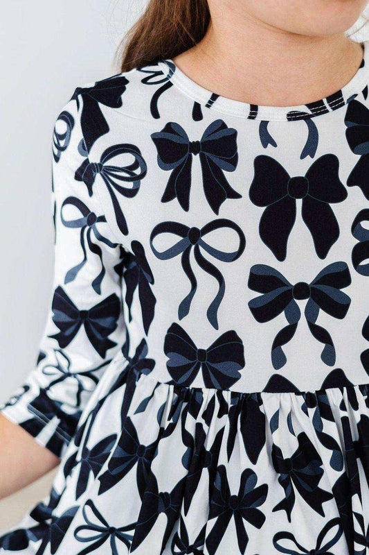 Perfectly Tied 3/4 Sleeve Pocket Twirl Dress - Mila & Rose ® - Flyclothing LLC