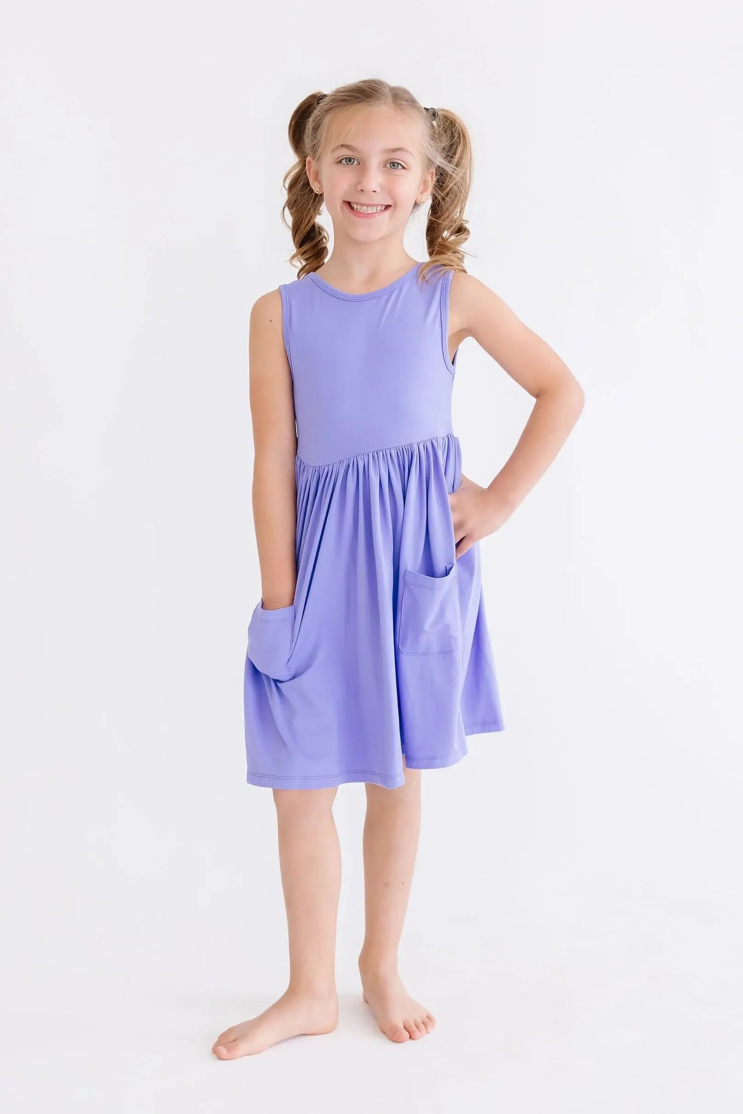Periwinkle Pocket Tank Twirl Dress - Mila & Rose ® - Flyclothing LLC