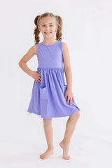 Periwinkle Pocket Tank Twirl Dress - Mila & Rose ® - Flyclothing LLC