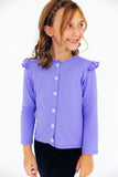 Periwinkle Ruffle Cardigan