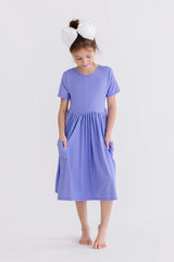 Periwinkle S/S Pocket Twirl Dress - Mila & Rose ® - Flyclothing LLC