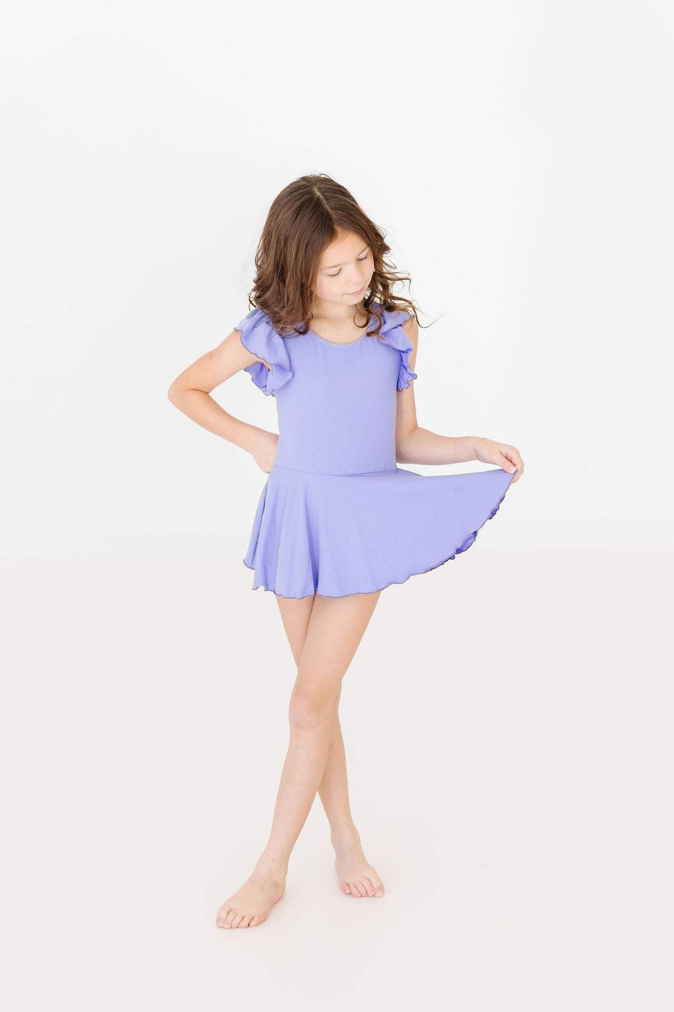 Periwinkle S/S Twirl Leotard - Mila & Rose ® - Flyclothing LLC