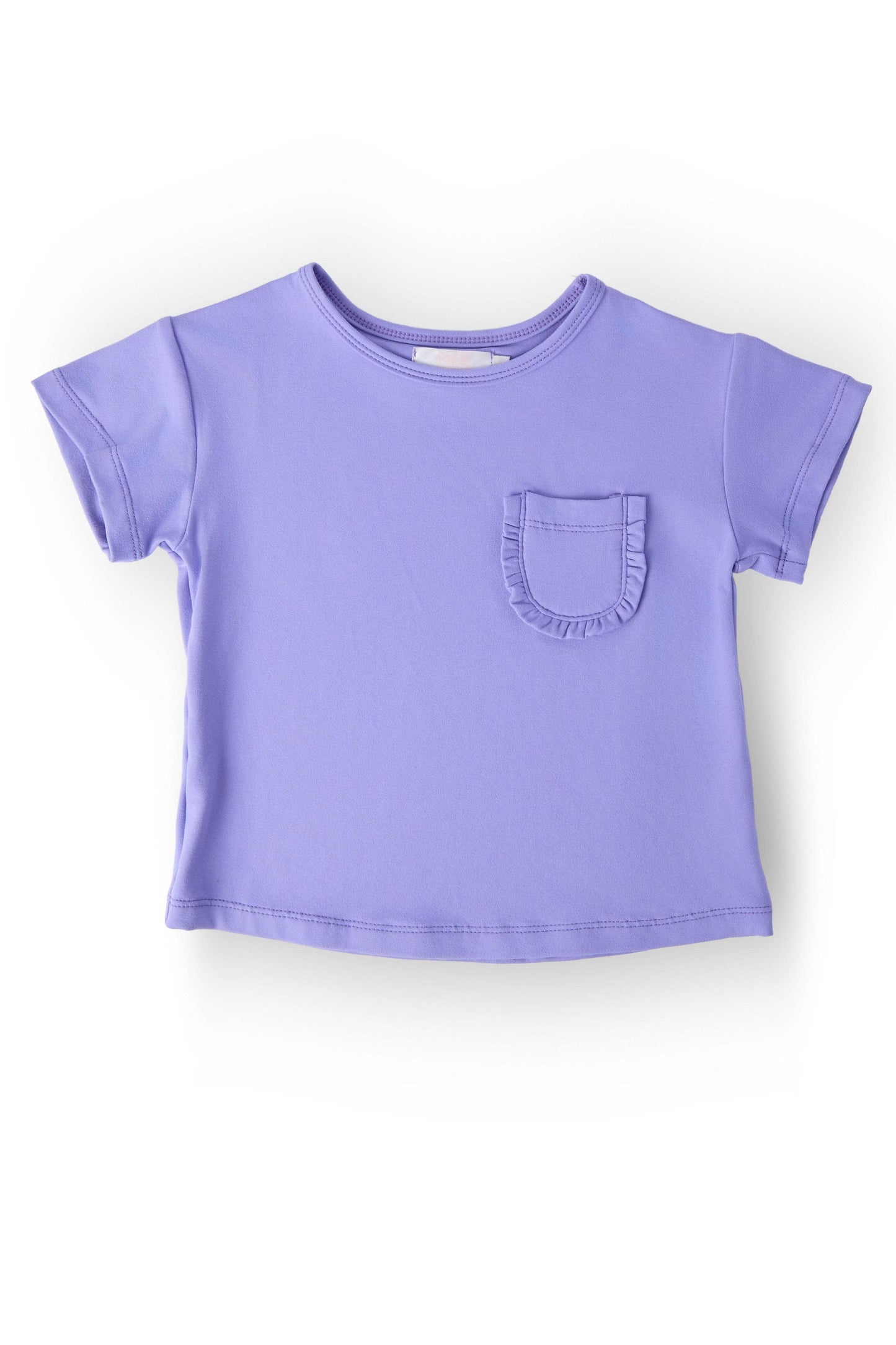 Periwinkle Ruffle Pocket Tee - Mila & Rose ® - Flyclothing LLC
