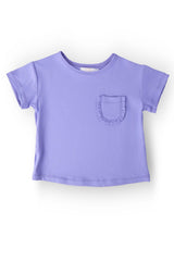 Periwinkle Ruffle Pocket Tee - Mila & Rose ® - Flyclothing LLC