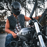 Black Diamond - Men's Club style Leather Motorcycle Vest - Unik Just for Bikers - Flyclothing LLC