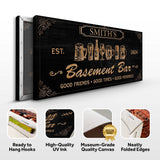 Personalized Basement Bar Sign II - Tailored Canvases - Flyclothing LLC