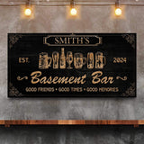 Personalized Basement Bar Sign II - Tailored Canvases - Flyclothing LLC