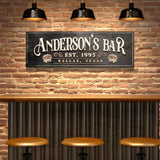 Personalized Bar Sign II - Tailored Canvases - Flyclothing LLC