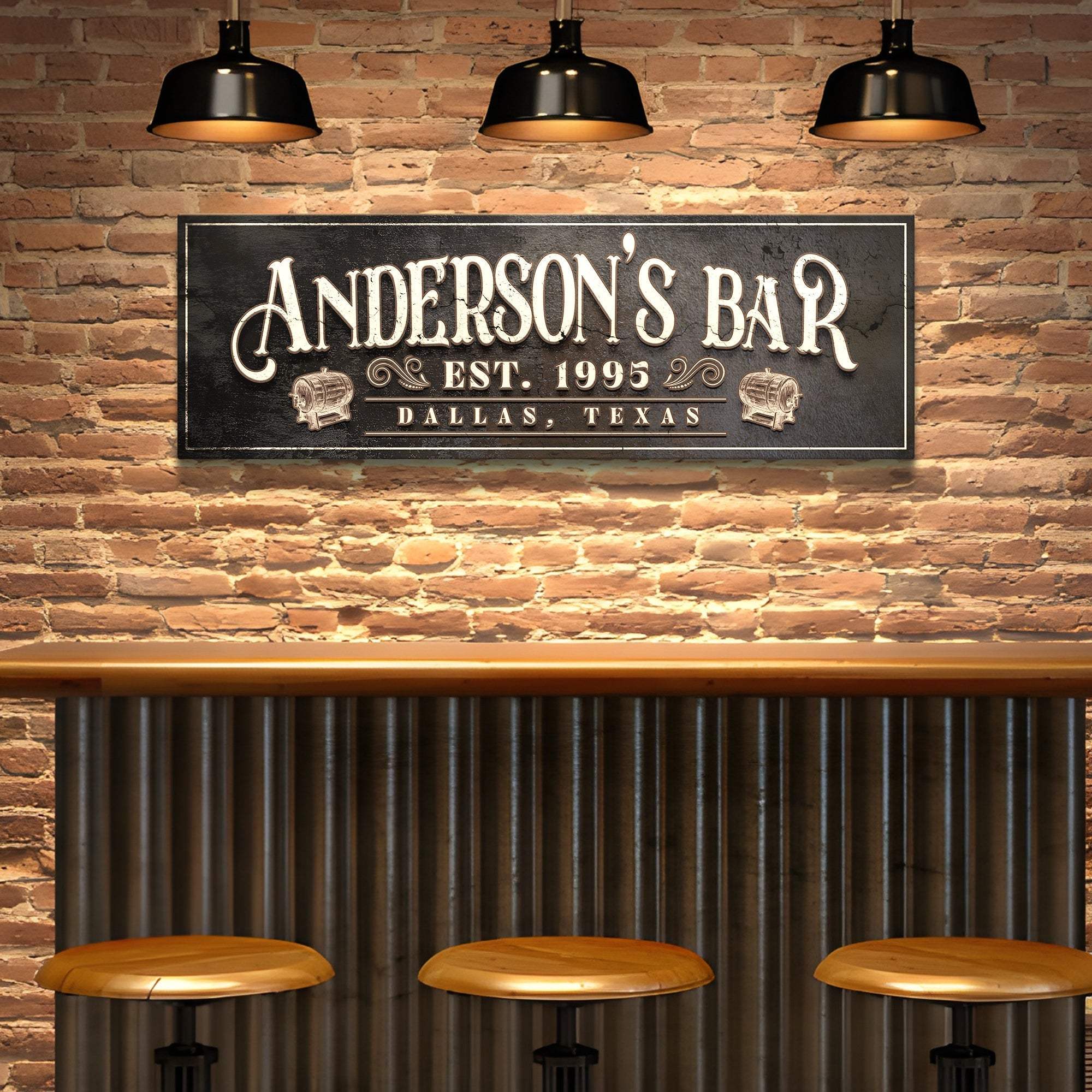 Personalized Bar Sign II - Tailored Canvases - Flyclothing LLC