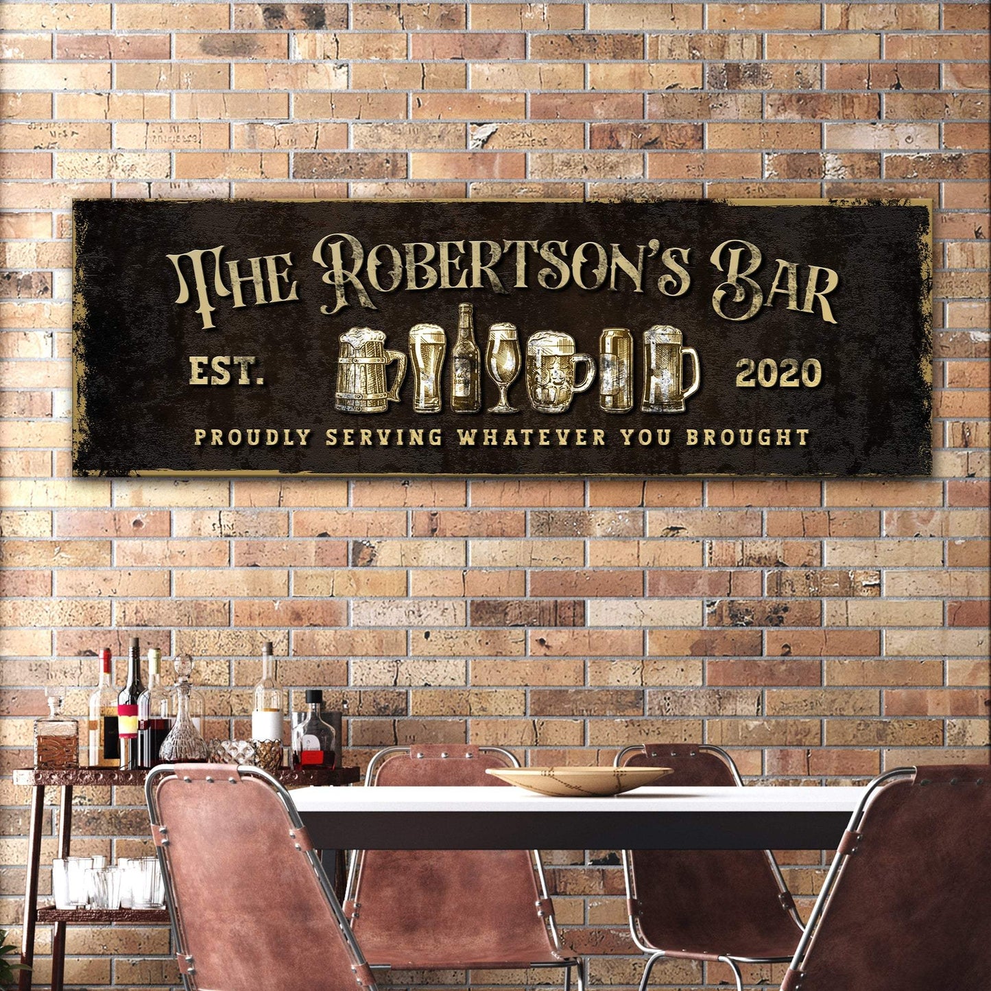Personalized Bar Sign III - Tailored Canvases - Flyclothing LLC