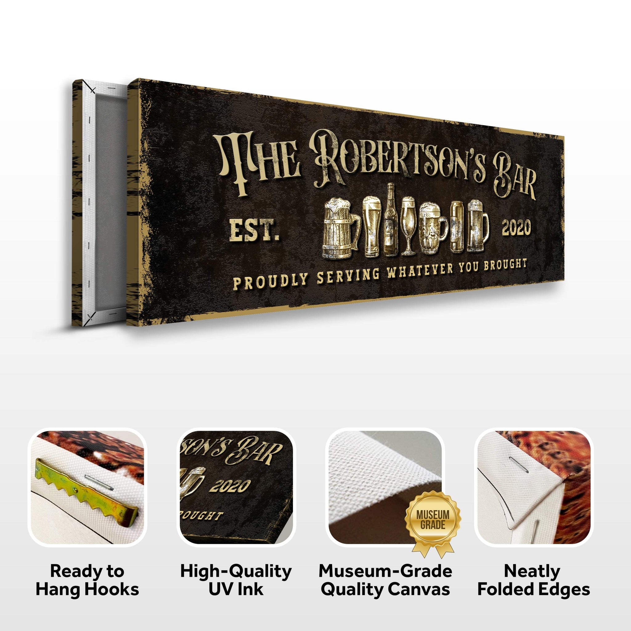 Personalized Bar Sign III - Tailored Canvases - Flyclothing LLC